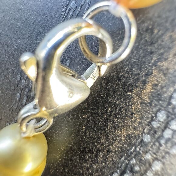 Honora 20” Multicolor Freshwater Pearl Necklace + Stretch Bracelets Sterling 925 - Picture 9 of 15